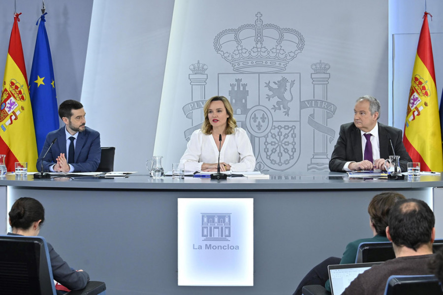 Rueda de prensa, tras el Consejo de Ministros, con Pablo Bustinduy, Pilar Alegría y Jordi Hereu