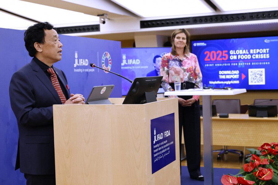 Qu Dongyu, director general de la FAO, durante la presentación del evento