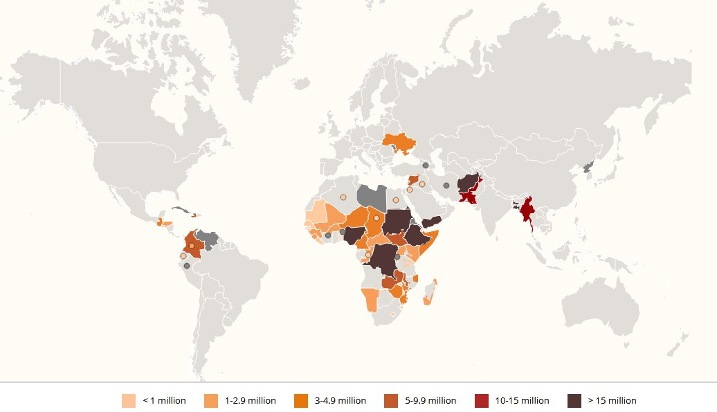 Mapa hambre mundial